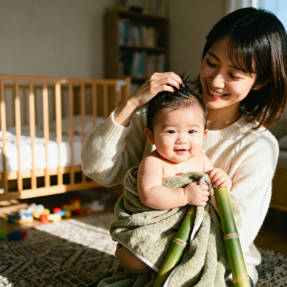 Mother and baby in warm lifestyle photo, Are Bamboo Baby Towels Actually Softer and Safer?