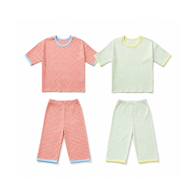 BabyRabbit Stripe Capri — Toddler Cotton Pajamas & Loungewear Set (12M–5T)