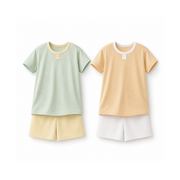 BabyRabbit Button Shorts — Toddler Cotton Pajamas & Loungewear Set (12M–5T)