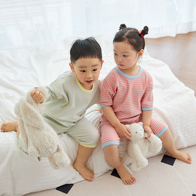 BabyRabbit Stripe Capri — Toddler Cotton Pajamas & Loungewear Set (12M–5T)