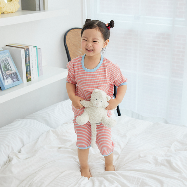 BabyRabbit Stripe Capri — Toddler Cotton Pajamas & Loungewear Set (12M–5T)