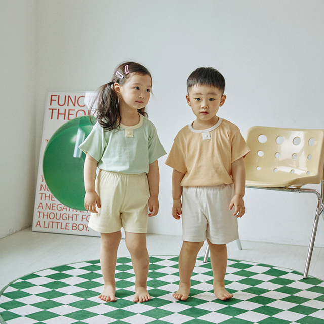 BabyRabbit Button Shorts — Toddler Cotton Pajamas & Loungewear Set (12M–5T)