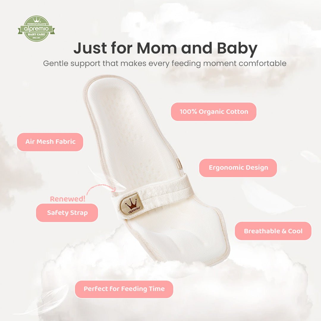 Alpremio Mesh & Organic Baby Bottle Feeding Care Seat (with Strap) - Zezebaebae