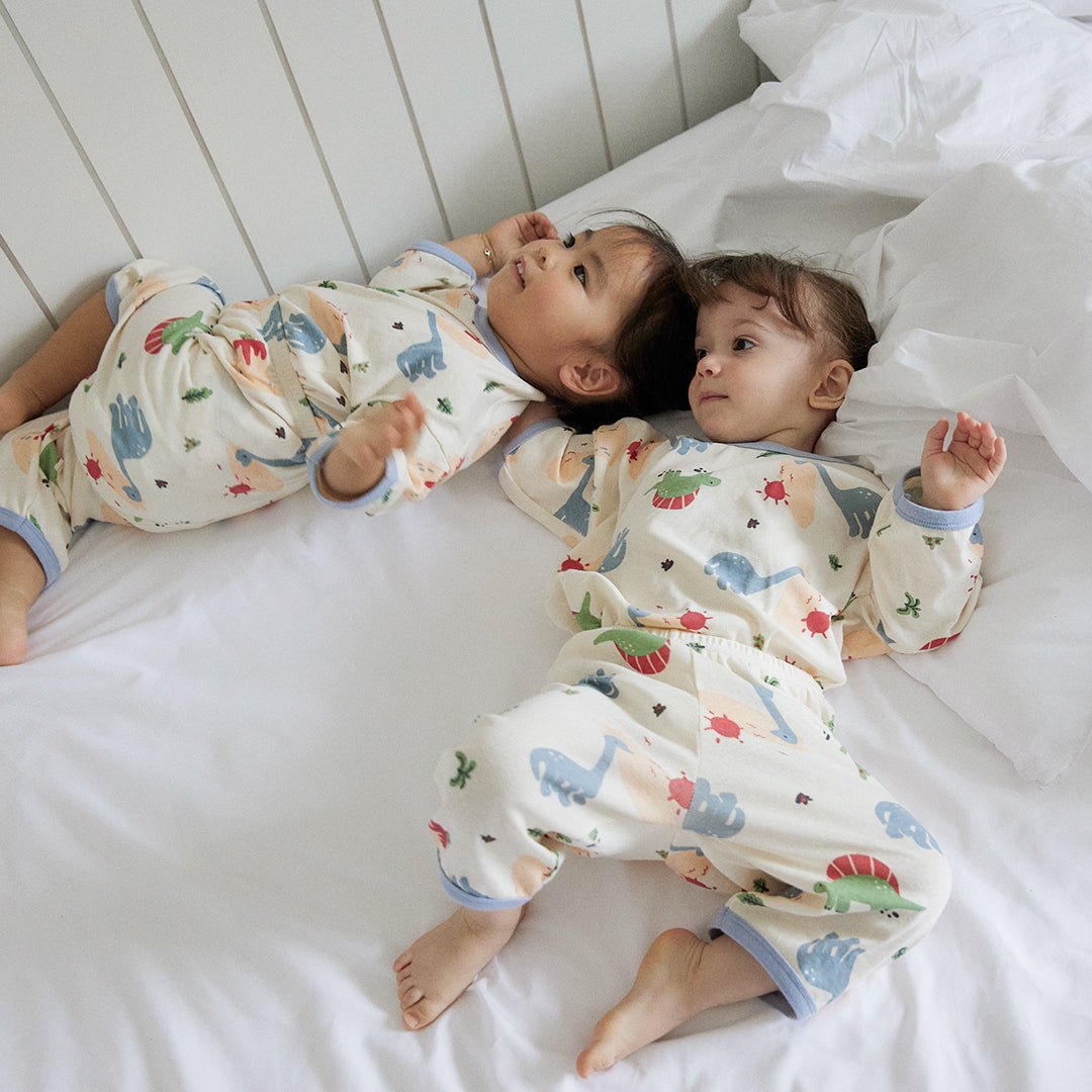 BabyRabbit Big Dino Three - Quarter Sleeve Set - Zezebaebae