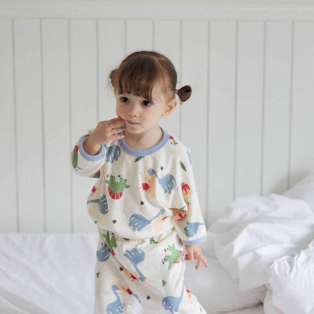 BabyRabbit Big Dino Three - Quarter Sleeve Set - Zezebaebae