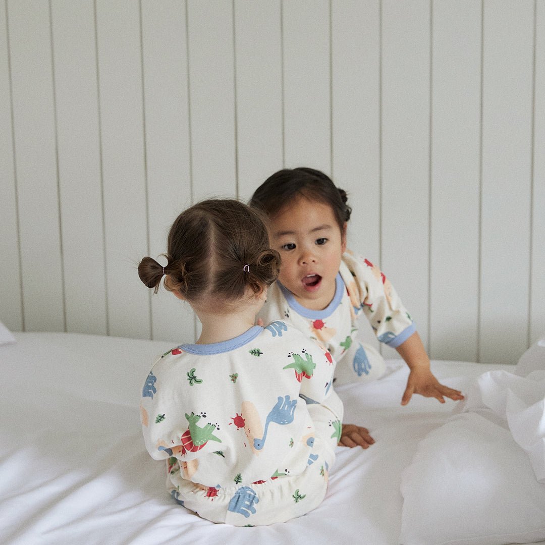 BabyRabbit Big Dino Three - Quarter Sleeve Set - Zezebaebae