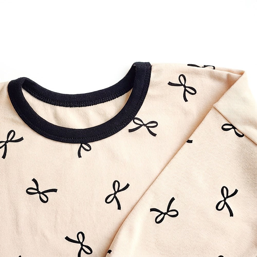 BabyRabbit Black Ribbon Long Sleeve Set - Zezebaebae