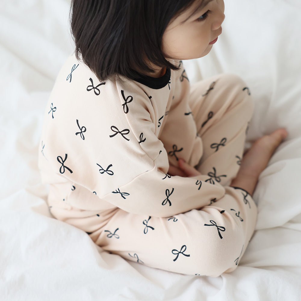 BabyRabbit Black Ribbon Long Sleeve Set - Zezebaebae