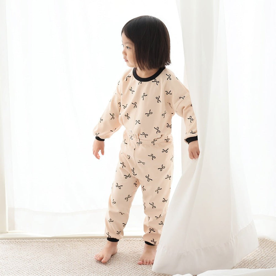 BabyRabbit Black Ribbon Long Sleeve Set