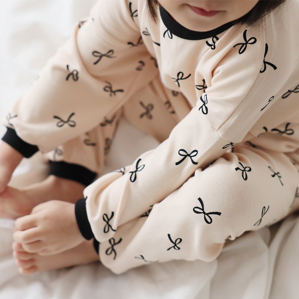 BabyRabbit Black Ribbon Long Sleeve Set - Zezebaebae