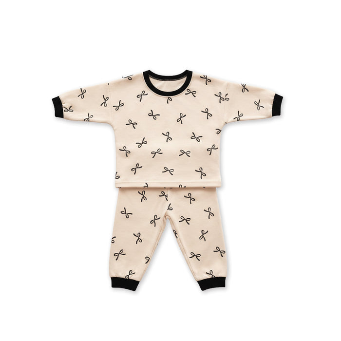 BabyRabbit Black Ribbon Long Sleeve Set