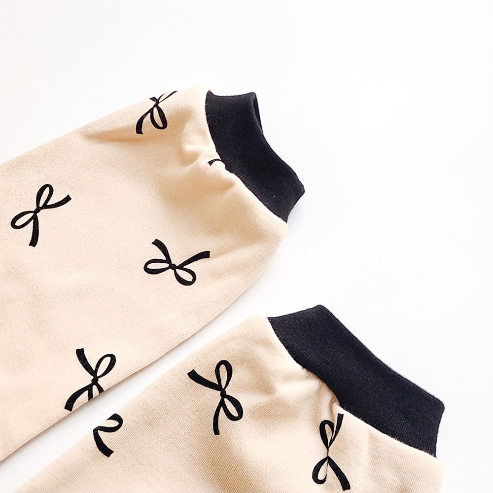 BabyRabbit Black Ribbon Long Sleeve Set - Zezebaebae