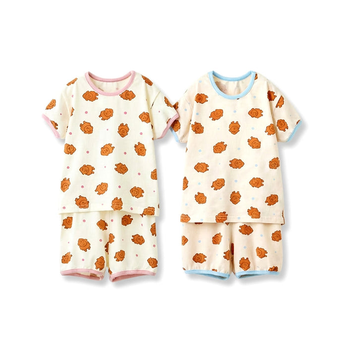 BabyRabbit Brown Poodle Short Sleeve — Toddler Pajamas & Loungewear Set (12-18M–5T)
