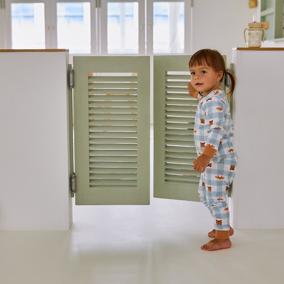 BabyRabbit Deer Checkered Long Sleeve set - Zezebaebae