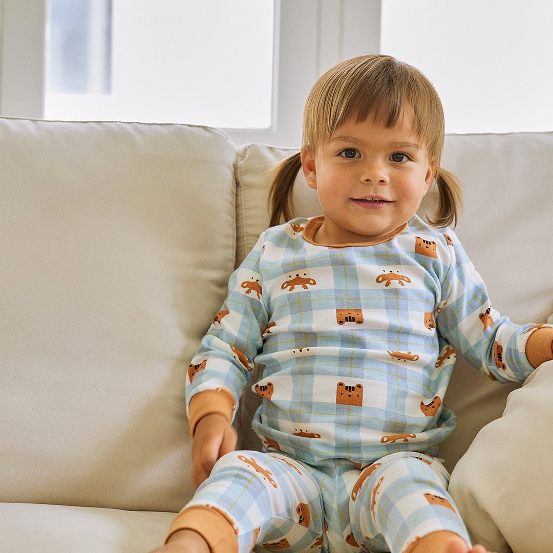 BabyRabbit Deer Checkered Long Sleeve set - Zezebaebae