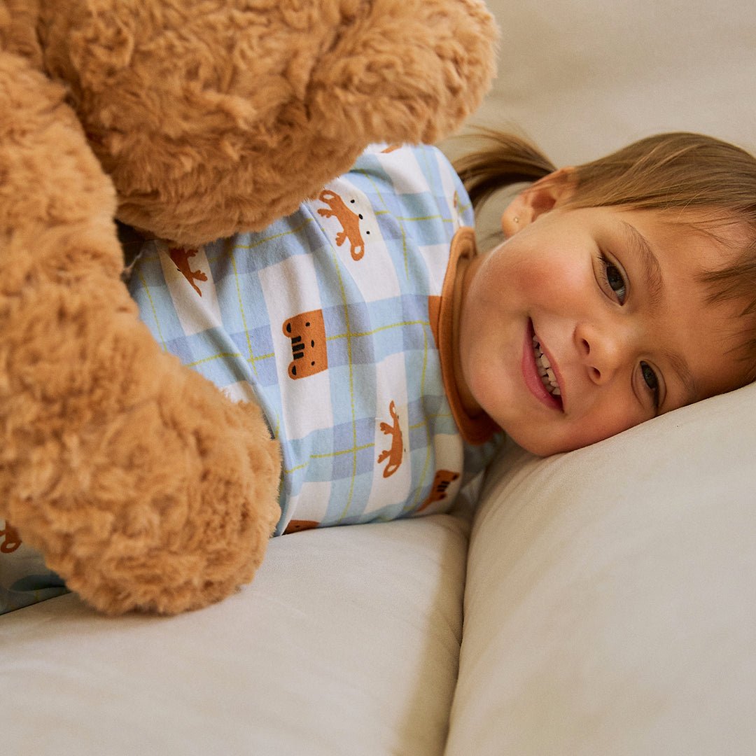 BabyRabbit Deer Checkered Long Sleeve set - Zezebaebae