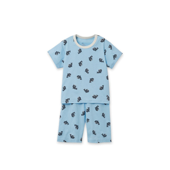 BabyRabbit Dolphin Toddler Loungewear Set — Short-Sleeve Top & Crop Pants, 96% Cotton (12M–5T)
