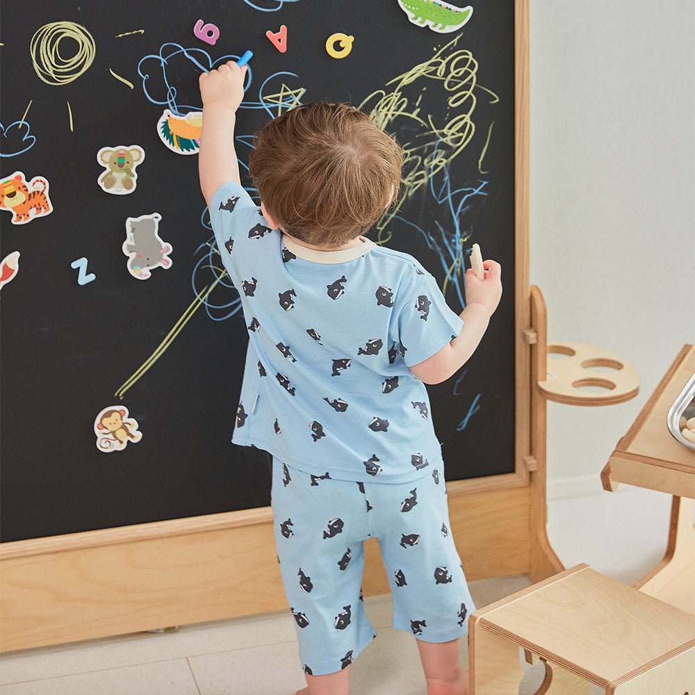 BabyRabbit Dolphin Short Sleeve & Crop Pants Set - Zezebaebae