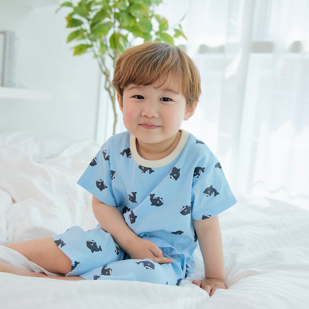 BabyRabbit Dolphin Short Sleeve & Crop Pants Set - Zezebaebae