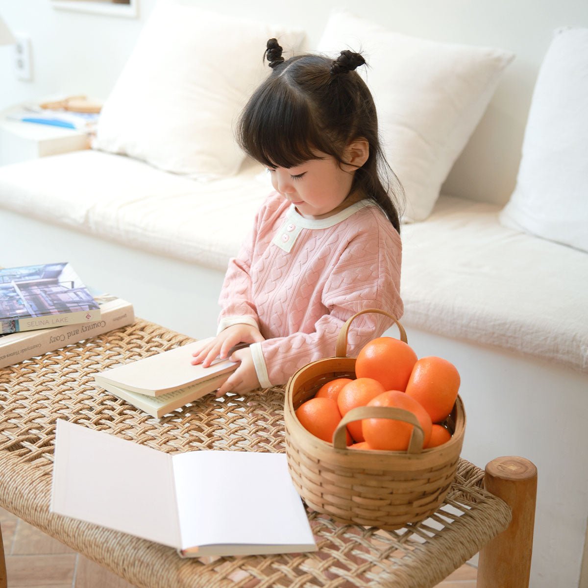 BabyRabbit Heart Jacquard Long Sleeve Set (Relaxed Fit) - Onzenna