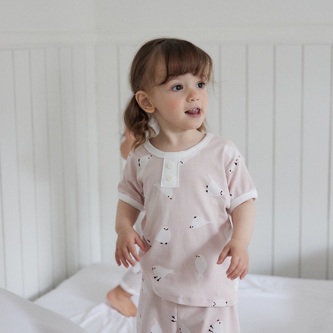 BabyRabbit Little Bird Short Sleeve & Crop Pants Set - Zezebaebae