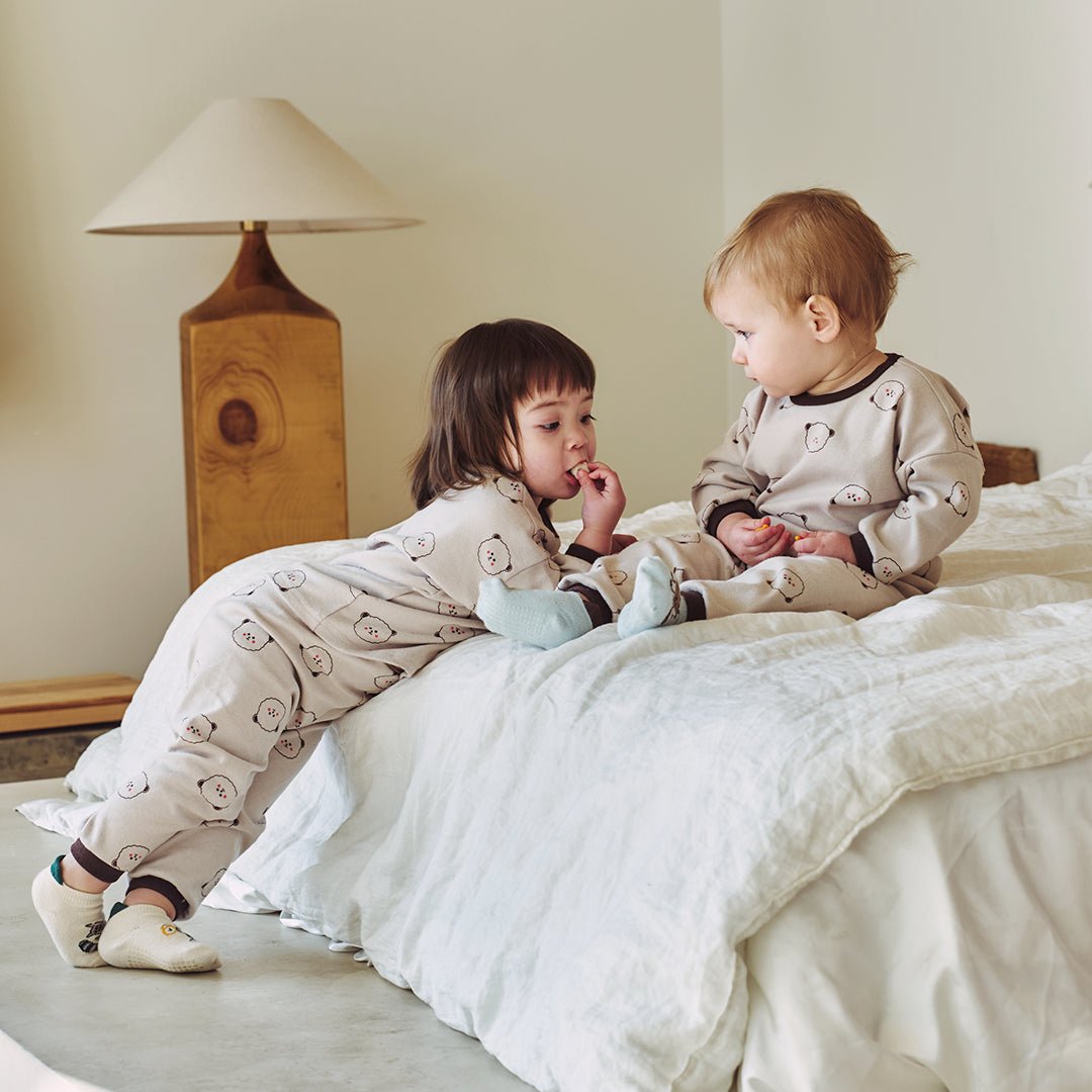 BabyRabbit Teddy BaeBae Long Sleeve Set (Relaxed Fit) - Zezebaebae