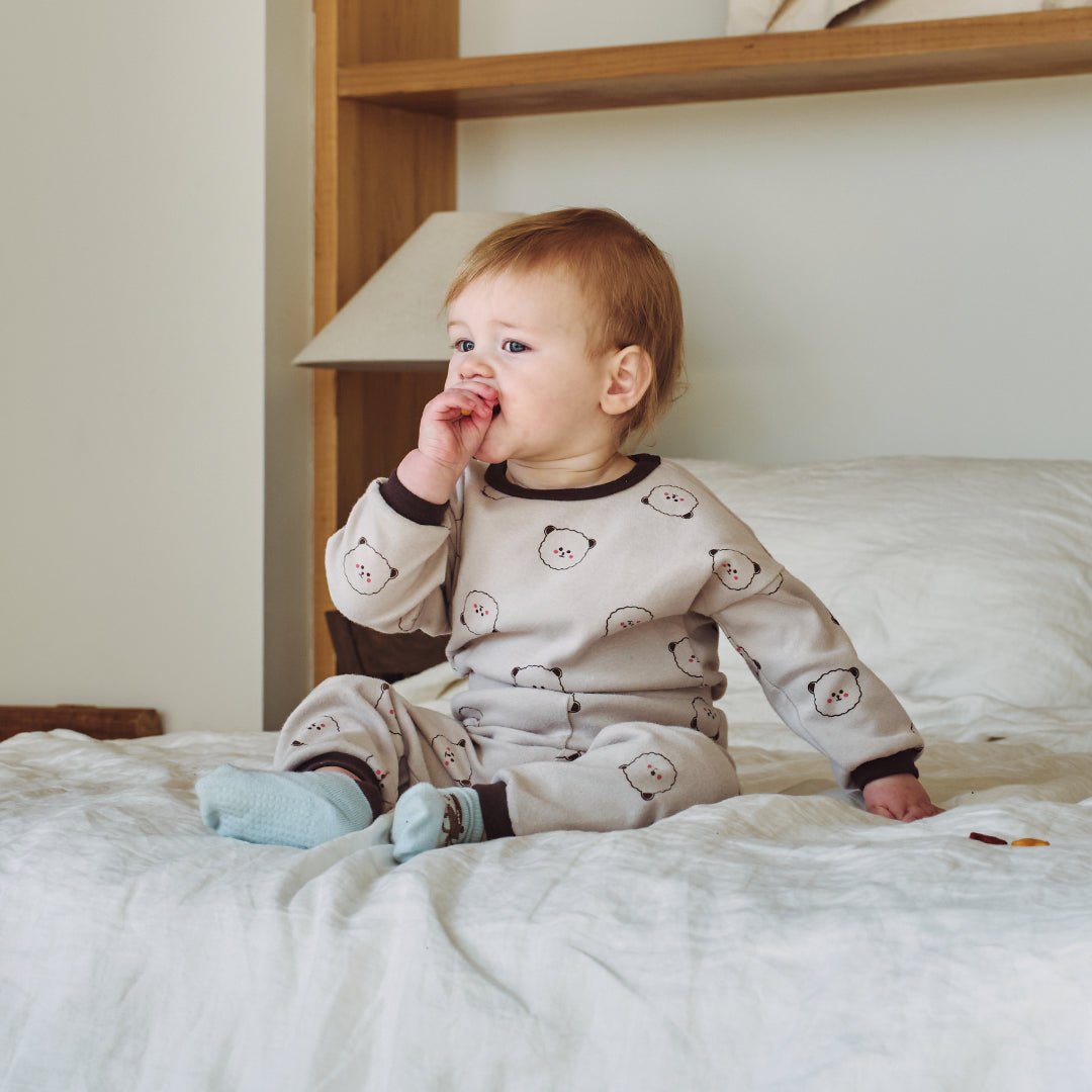 BabyRabbit Teddy BaeBae Long Sleeve Set (Relaxed Fit) - Zezebaebae