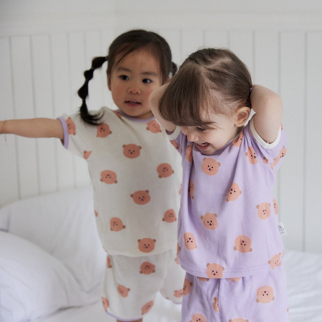 BabyRabbit Teddy Bear Short Sleeve Set - Zezebaebae