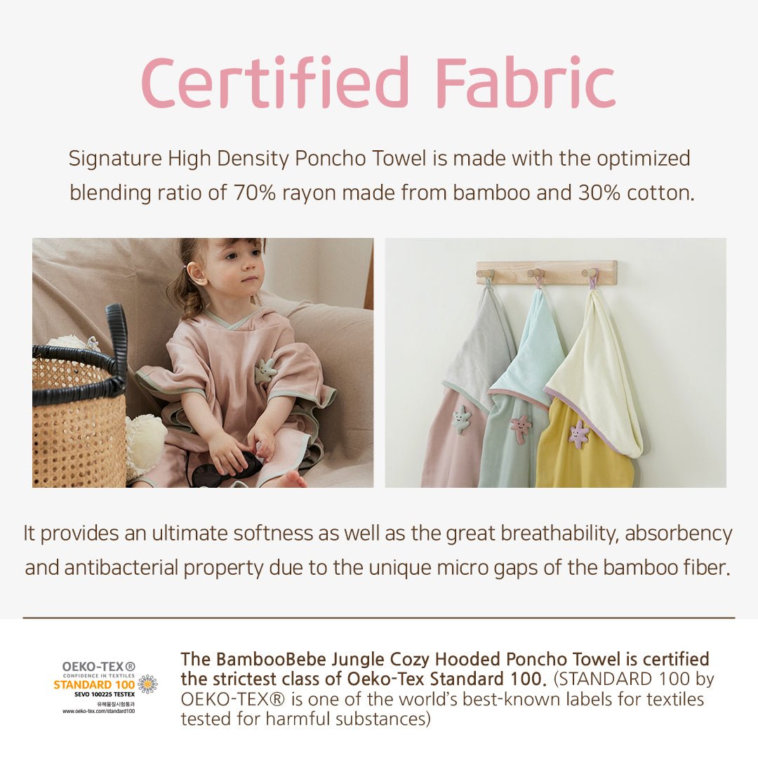 BambooBebe Jungle Cozy Hooded Poncho Towel - Zezebaebae