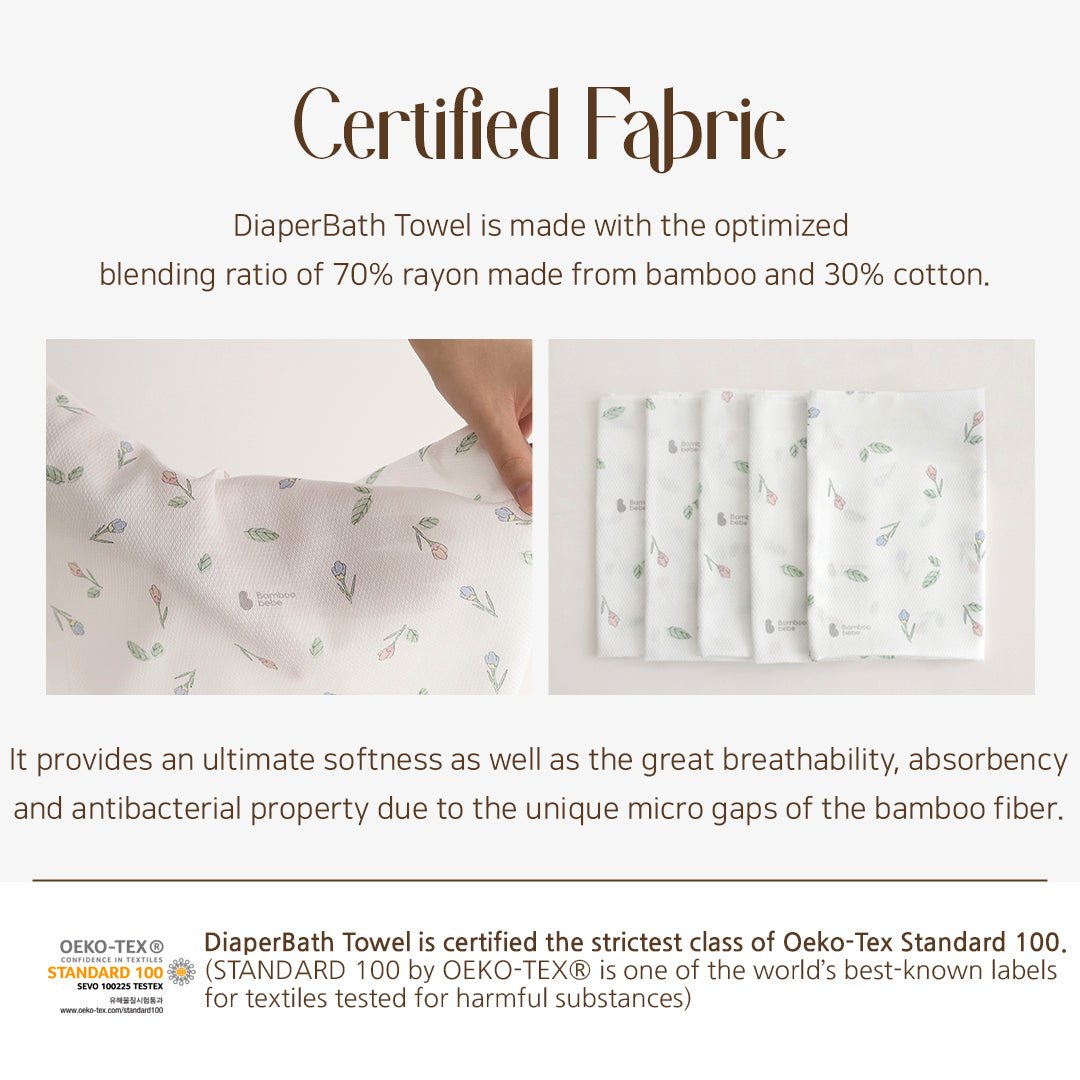 BambooBebe Signature Bath Towel/Swaddle/Cloth Diaper - Flower Buds 3 pack - Zezebaebae