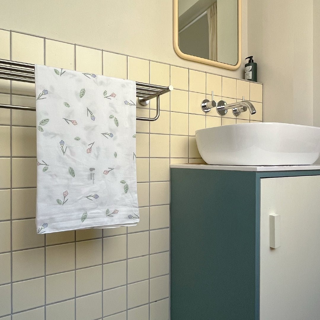 BambooBebe Signature Bath Towel/Swaddle/Cloth Diaper - Flower Buds 3 pack - Zezebaebae