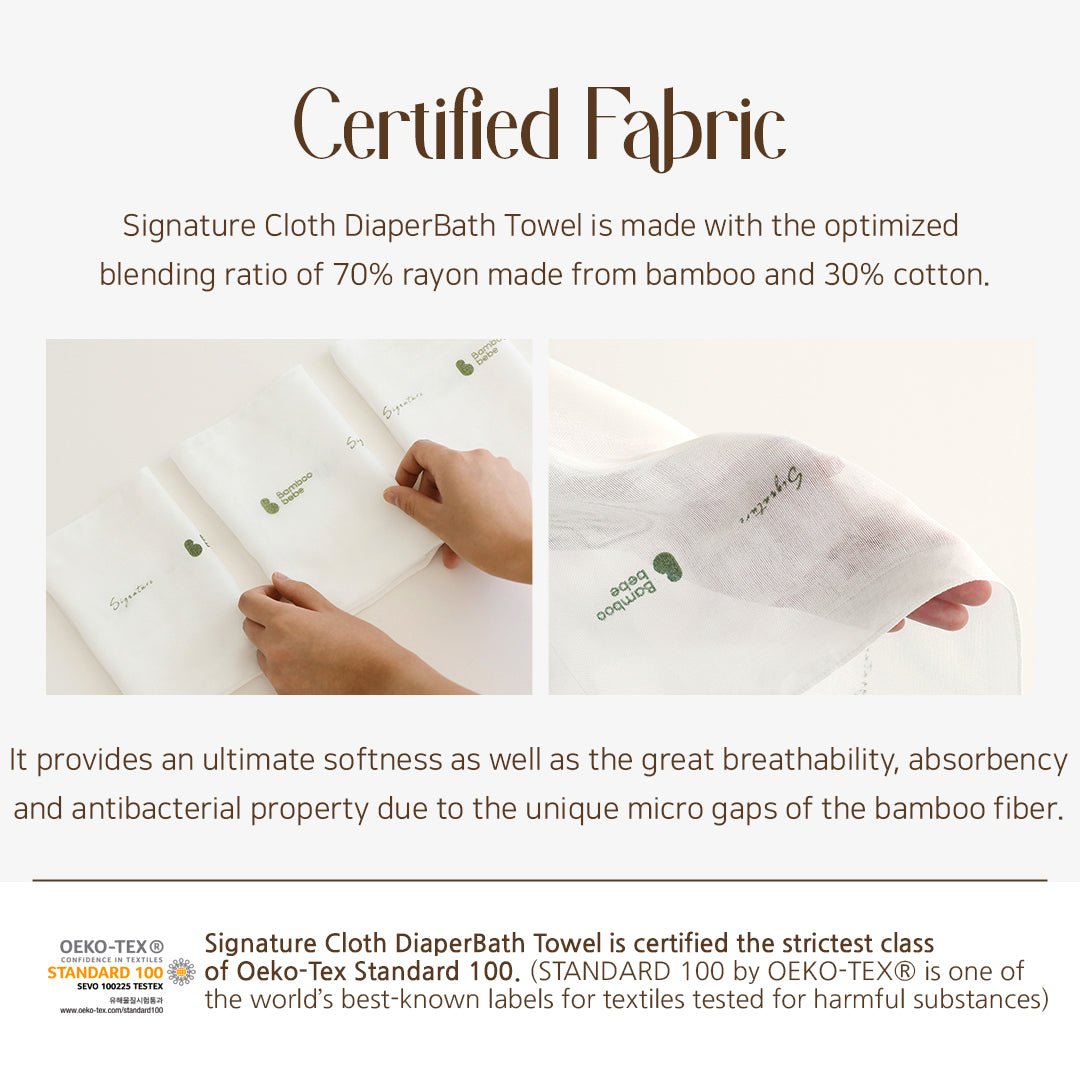 BambooBebe Signature Bath Towel/Swaddle/Cloth Diaper - Pure 5 pack - Zezebaebae