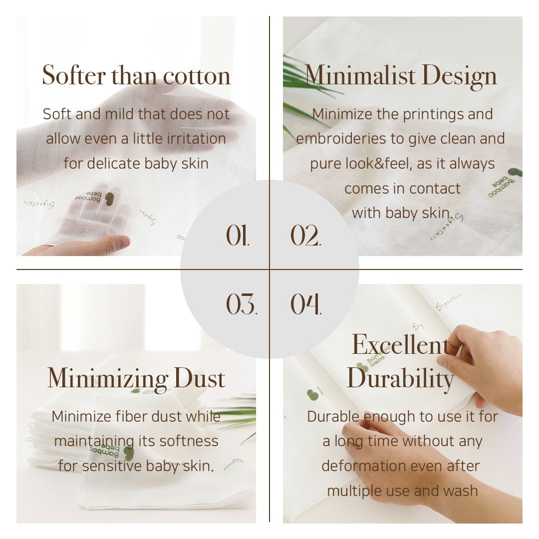 BambooBebe Signature Gauze Hankie - Pure - Zezebaebae