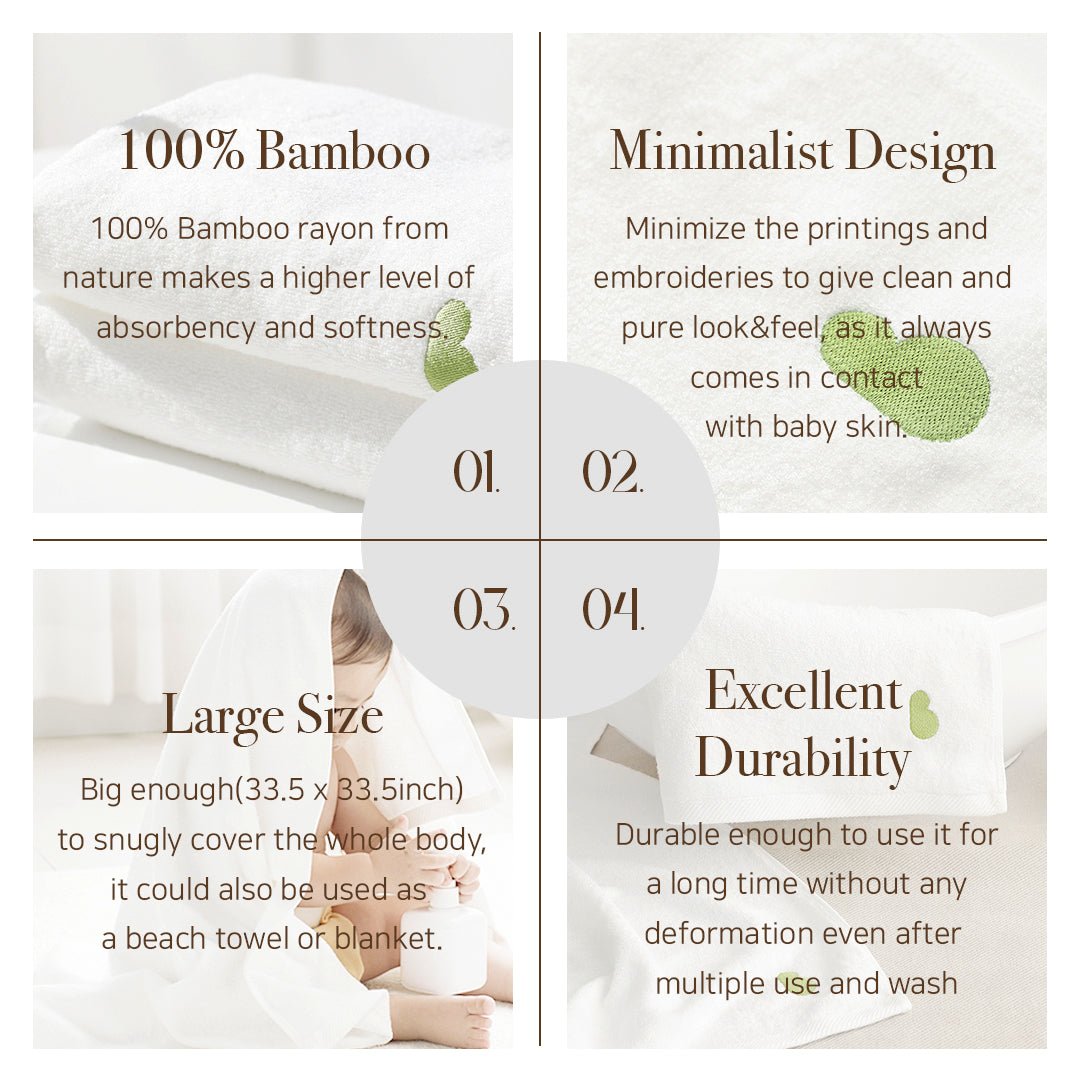 BambooBebe TokTok Bath Towel - Zezebaebae