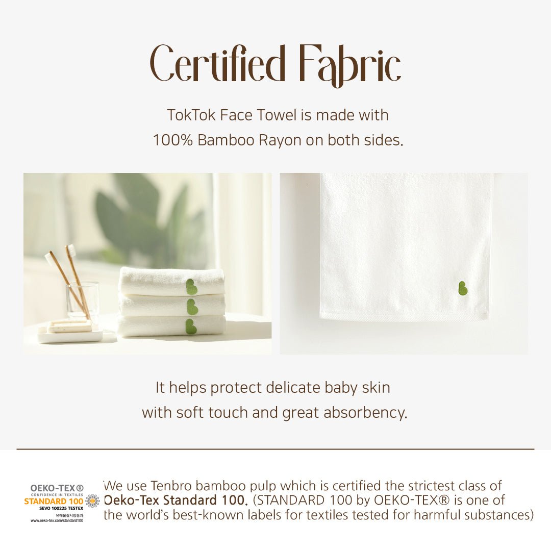 BambooBebe TokTok Face Towel 3 pack - Zezebaebae