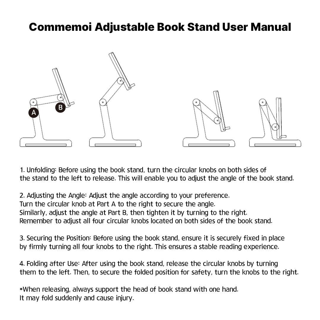 Comme moi Adjustable Book Stand - Zezebaebae
