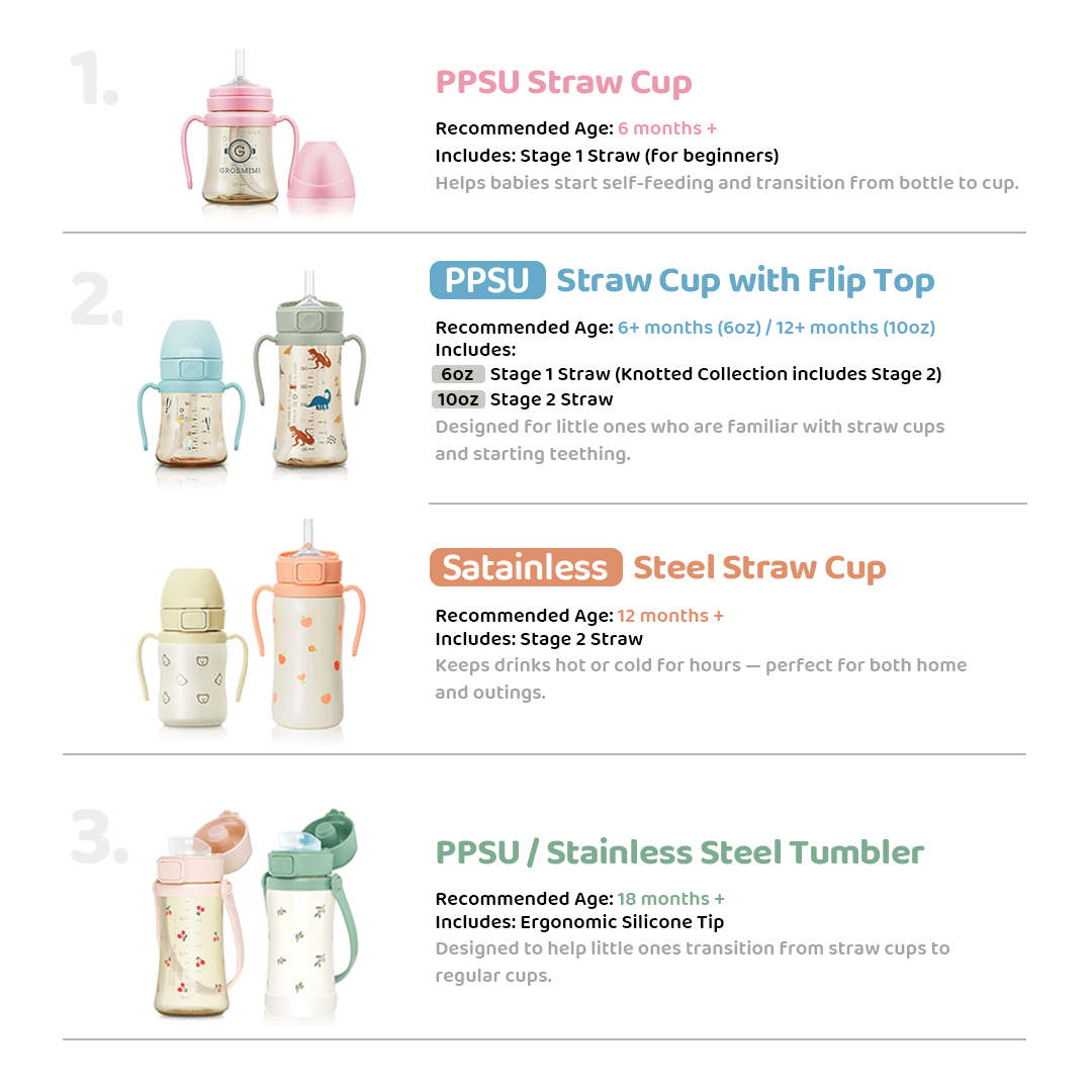 Grosmimi PPSU Kids Tumbler - 10oz (18 Months+) - Zezebaebae