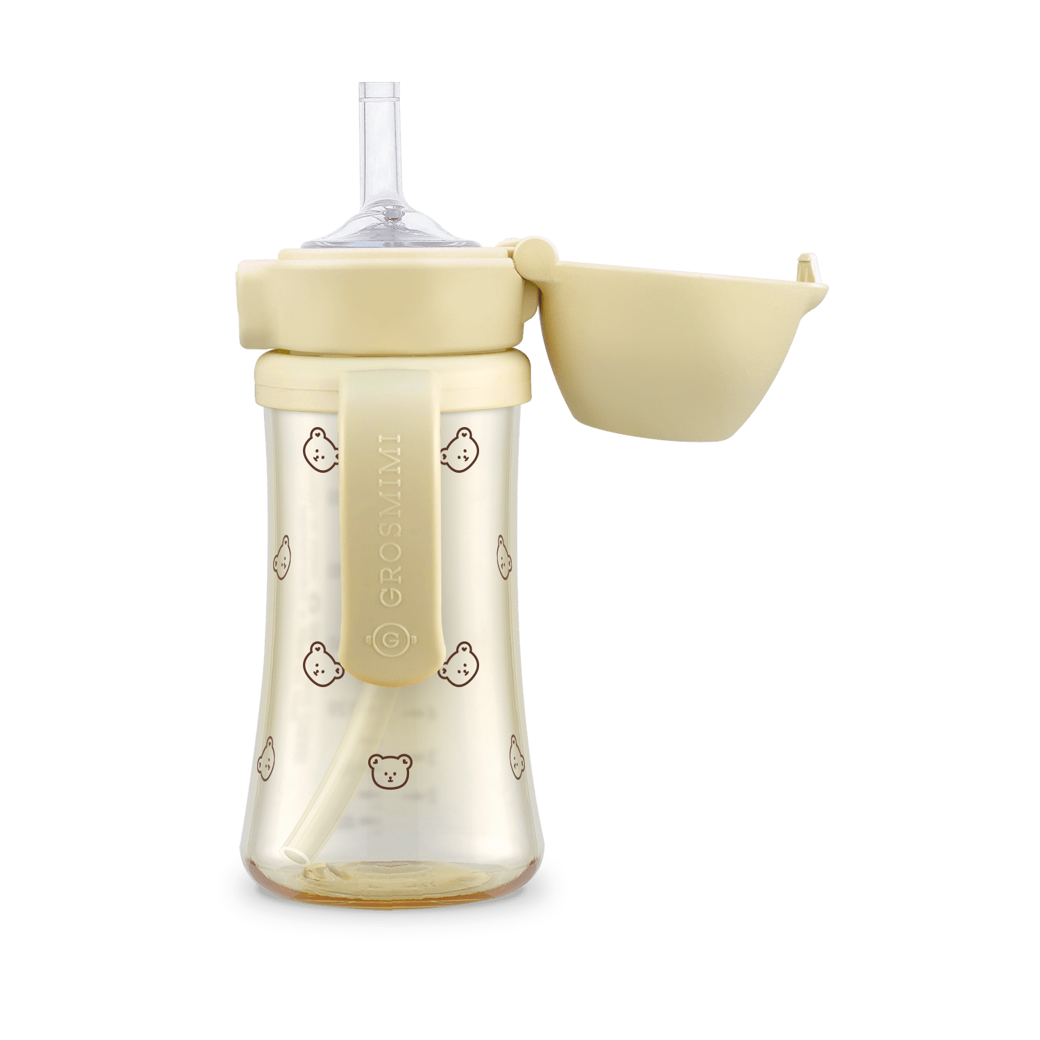 Grosmimi PPSU Straw Cup with Flip Top - 10oz (12 Months+) Stage 2 Straw - Onzenna