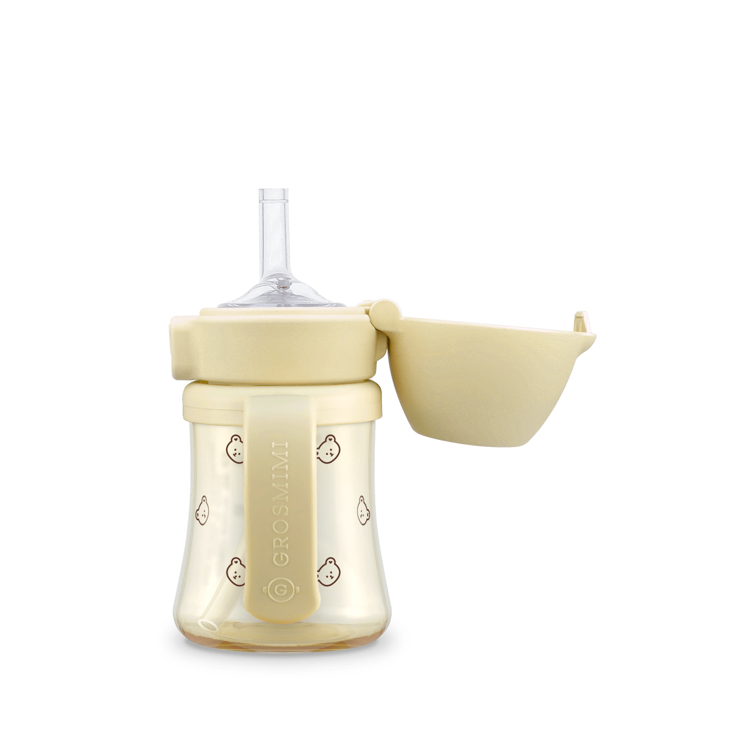 Grosmimi PPSU Straw Cup with Flip Top - 6oz (12 Months+) - Onzenna
