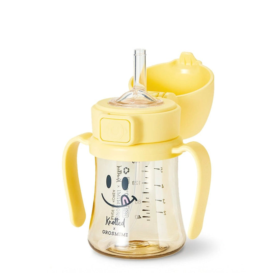 Grosmimi PPSU Straw Cup with Flip Top - 6oz (12 Months+)