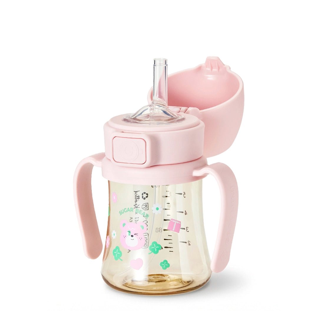 Grosmimi PPSU Straw Cup with Flip Top - 6oz (12 Months+) - Zezebaebae