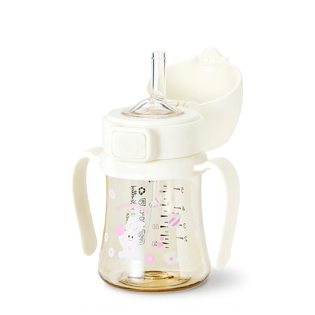 Grosmimi PPSU Straw Cup with Flip Top - 6oz (12 Months+) - Zezebaebae