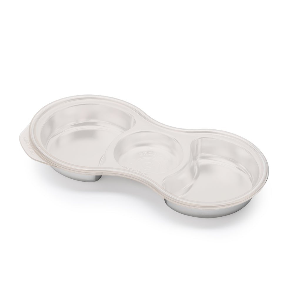 Grosmimi Stainless Steel Food Tray with 3 Compartment