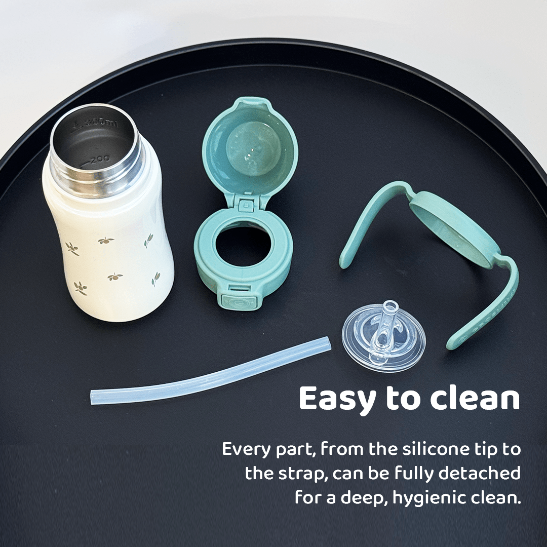 Grosmimi Stainless Steel Straw Cup with Flip Top - 10oz (300ml) - Zezebaebae