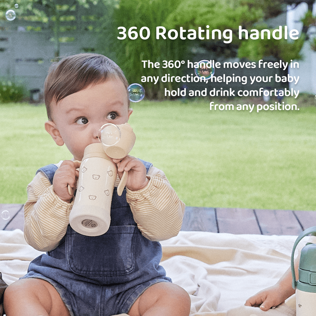 Grosmimi Stainless Steel Straw Cup with Flip Top - 6oz (200ml) - Zezebaebae