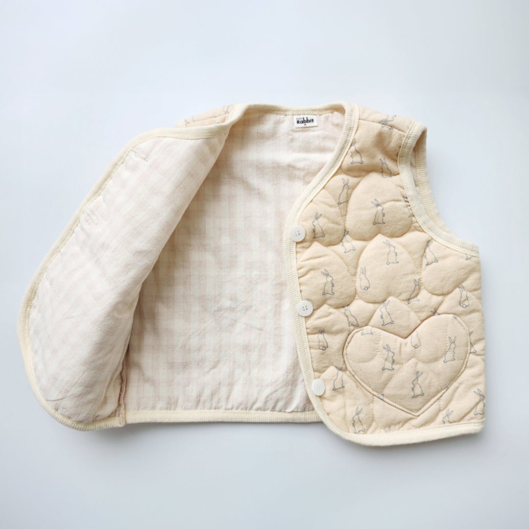 Heart Patterned Rabbit Vest - Zezebaebae