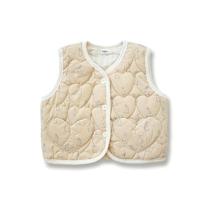 Heart Patterned Rabbit Vest