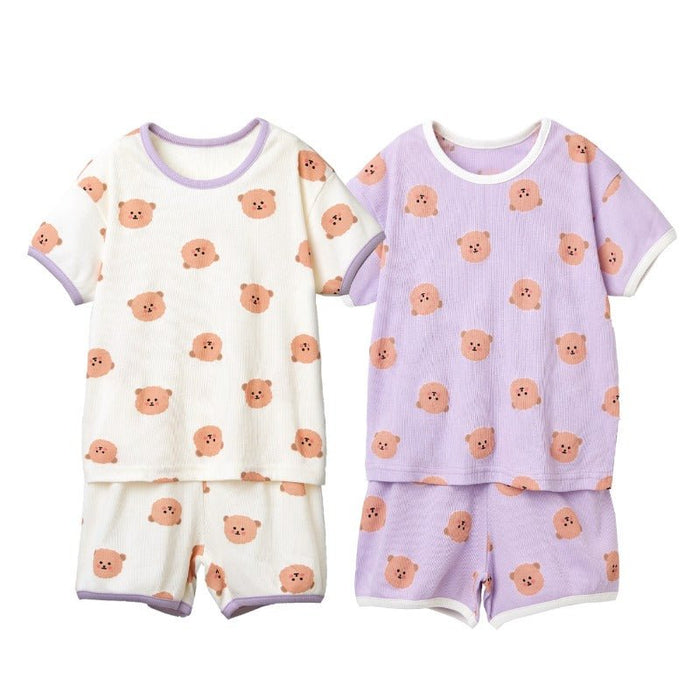 BabyRabbit Teddy Bear Short Sleeve Set