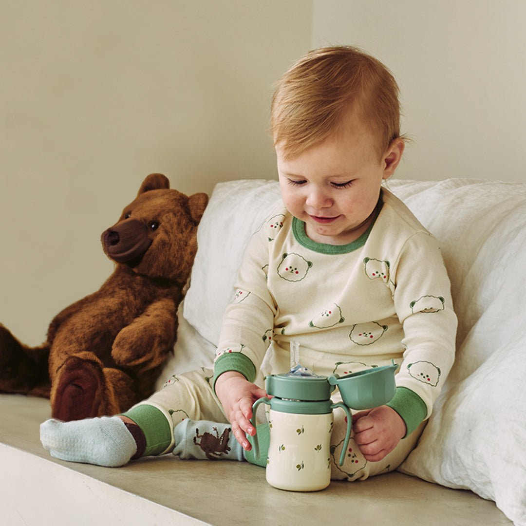 Teddy & Heart Mealtime Set - Zezebaebae